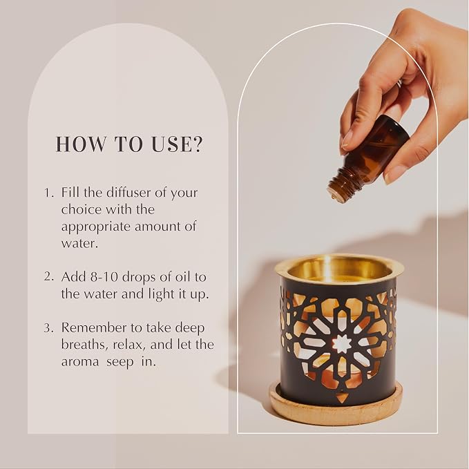 Oud Diffuser Oil, Oud Al Habayeb by Dukhni | 3 x 10ml Arabic Oil for Diffuser & humidifier | 100% Pure Halal, Oudh Essential Oil Blend | Relax with Home Aromatherapy, for Relaxation and Massage