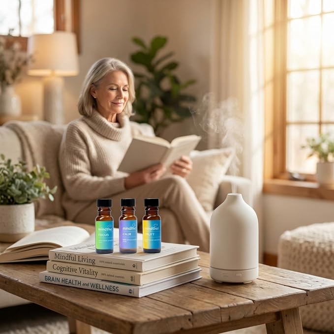 Mindful Essential Oil Blend Set, 3 Pack 15ml Each Bottle - Energy, Clarity, and Relaxation - Focus, Calm, and Uplift