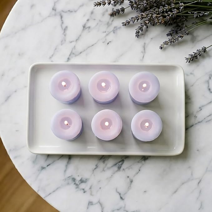 Aroma Naturals Votive Candles with Lavender, Tranquility, 6 Count