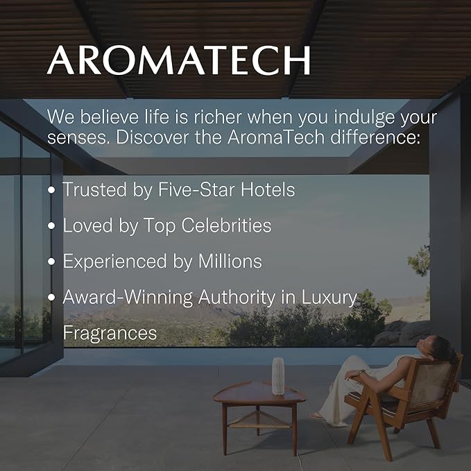 AromaTech White Tea Aroma Essential Oil Blend: Luxury Hotel Inspired Aromatherapy with White Tea, Orange & Palo Santo for Ultrasonic Diffusers & Nebulizers (60 mL)