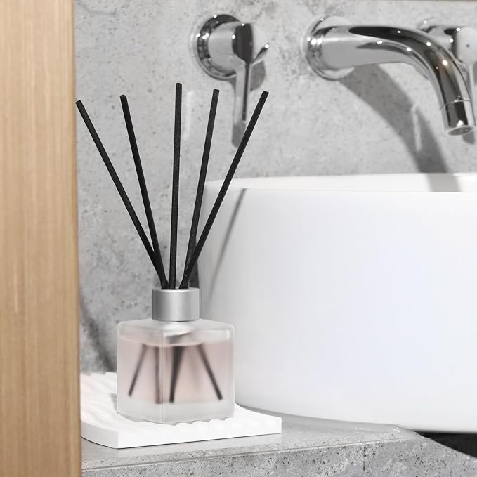 3-Pack Reed Diffuser, Jasmine White Tea/Lily/Peony Scented Oil, Flower Aroma Essential Oil with Diffuser Sticks, Long Lasting Bathroom Air Freshener, Home Fragrance for Room Decor