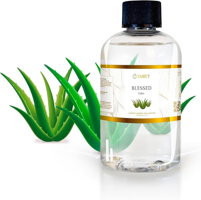 YANCY Blessed Luxury Collection Fragrance Oil (4 oz), Soft Spiritual Scent, Ideal for Diffusers, Oil Burners & Aroma Lamps, Calming Aroma to Set a Peaceful Intention