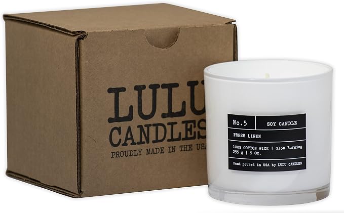 Lulu Candles | Apple Cinnamon | Luxury Scented Soy Jar Candle | Hand Poured in The USA | Highly Scented & Long Lasting (9 Oz.)