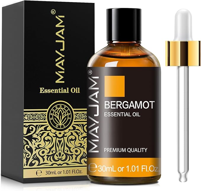 Bergamot Essential Oil 30ml/1.01fl.oz, MAYJAM Premium Bergamot Oils for Diffuser, Soap Making, Candle Making, Long Lasting Scents