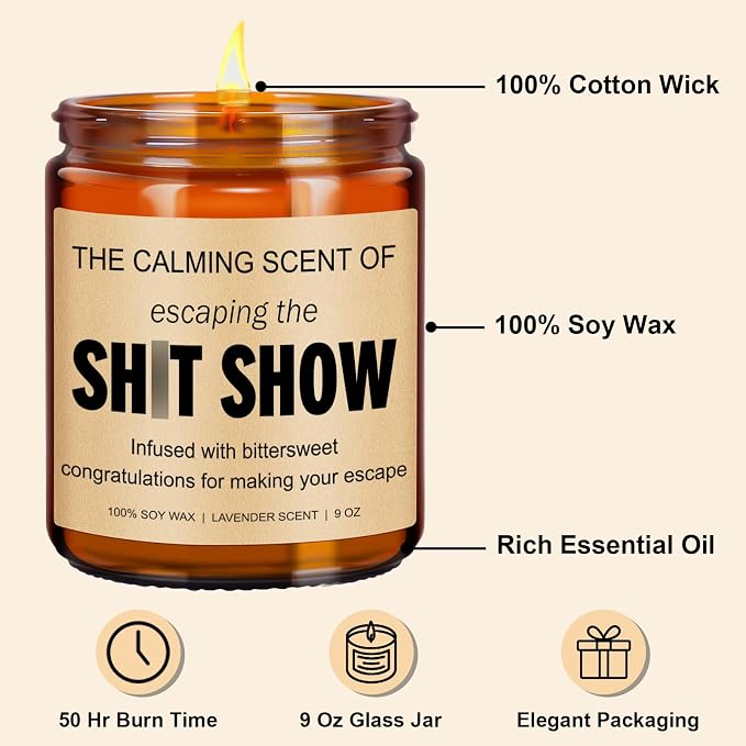 Younift Sarcastic Candles, Going Away, Goodbye, Farewell Gifts for Coworkers - Retirement, Coworker Leaving Gifts for Women, Men - Leaving Job, Moving Away Presents for Friends, Boss, Work Bestie