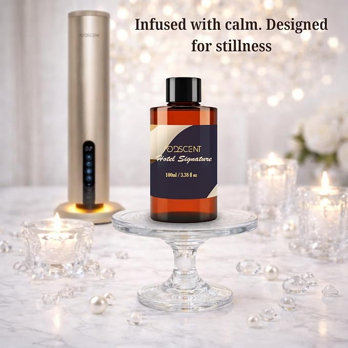 Hotel Signature Fragrance Oil 100ml for Diffuser, Premium Floral and Fruity Aroma for Bedroom Living Office Spa, Smooth, Welcoming Scent with Layered Notes for Calm and Refined Ambience