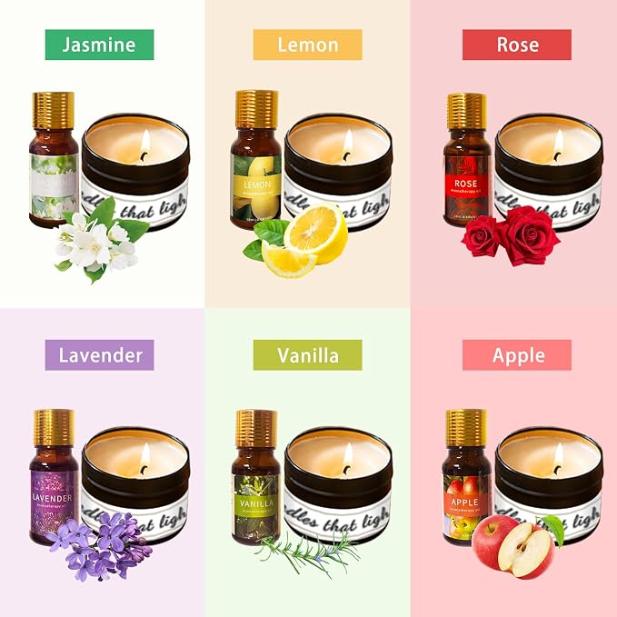 KQU Candle Making Starter Kit with Glass Jars for Adults, Home DIY Complete Scented Candle Maker Set with Electric Wax Melter to Make Your Own Candles