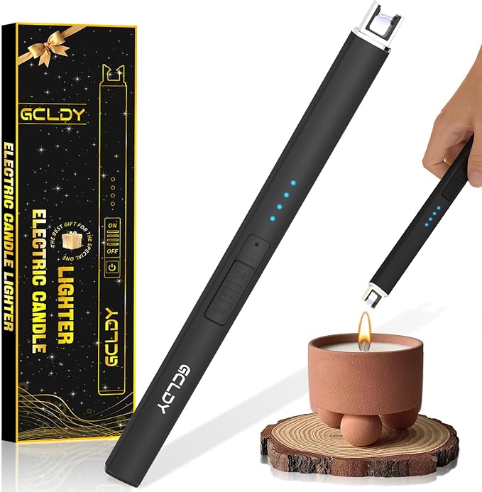 Electric Candle Lighter, Gifts for Her/Him, USB Arc Rechargeable Windproof Long Lighter for Candle, Best Stocking Stuffers 2025, Birthday Gift for Women Men Mom Wife Sister,Gift for Sister