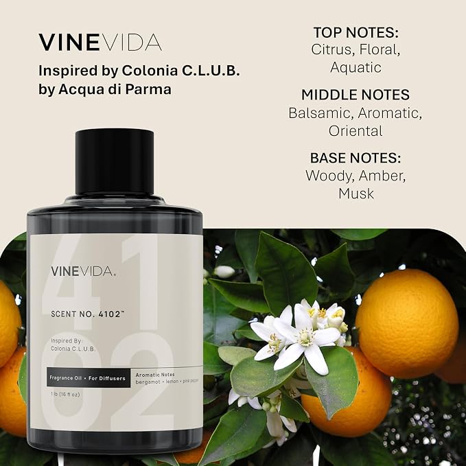 VINEVIDA [16 Oz] Inspired by: Colonia C.L.U.B.; Diffuser Oil Refill | Premium Scent Diffuser Oil for Home | Non-Toxic Fragrance