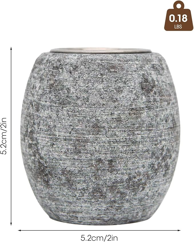 Sauna Aromatherapy Stone, Sauna Essential Oil Diffuser, Natural Rock with Stainless Steel Bowl for Essential Oils, Spa Accessories