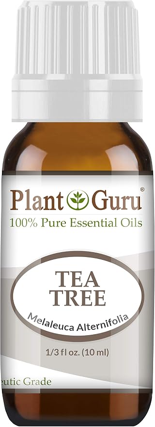 Tea Tree Essential Oil 10 ml. 100% Pure Undiluted Therapeutic Grade Extract of Melaleuca Alternifolia for Skin, Body, Hair Growth, Scalp Dandruff, Acne and Aromatherapy Diffuser Humidifier