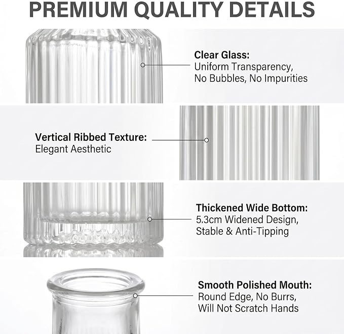100ml /3.4 oz Empty Clear Glass Diffuser Bottles Refillable Aromatherapy Diffuser Jars Fragrance Essential Oils Accessories Use for DIY Replacement Diffuser Sticks Sets Crafts Decor