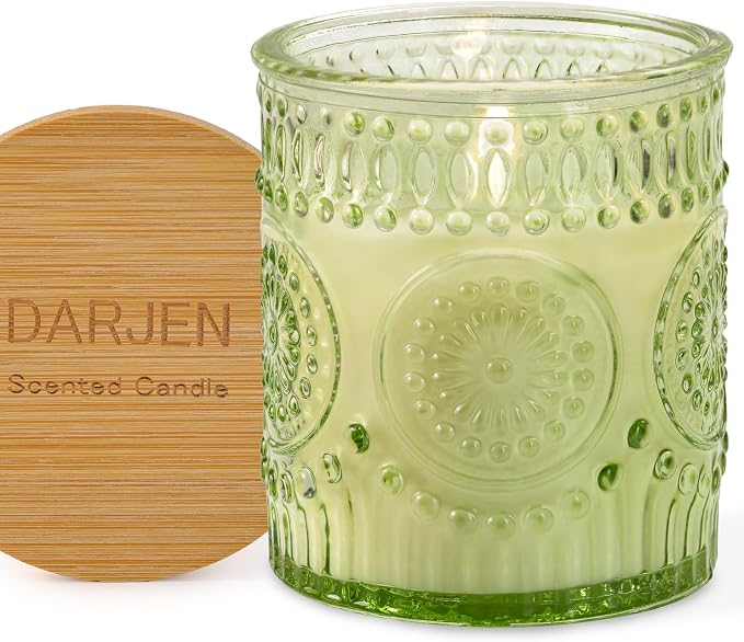 Eucalyptus & Sage Soy Scented Candles for Home- 5.3oz 35H Natural Soy Wax Aromatherapy Jar Candle with Strong Scent, Decorative Aesthetic Candles for Relax, Meditation, Bathroom, Luxury Gift for Women