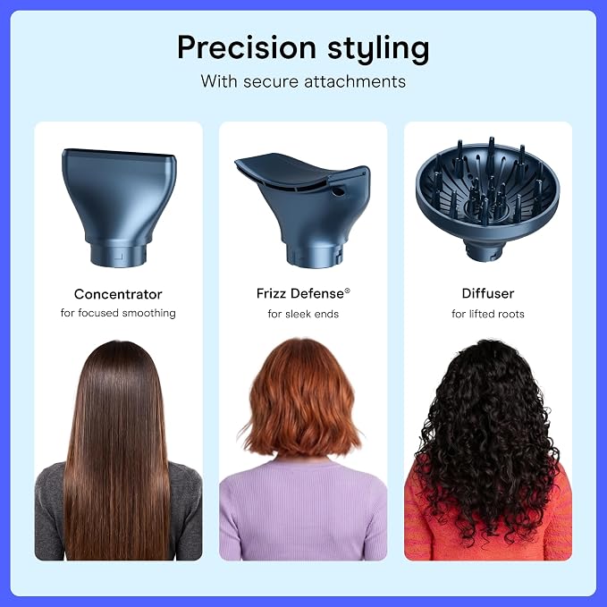 Conair InfinitiPRO DigitalAIRE Multi-Styler Hair Dryer | Ultra-lightweight High-Speed Digital Motor Styler for Thick, Long, and Fine Hair, Blue, 1002L