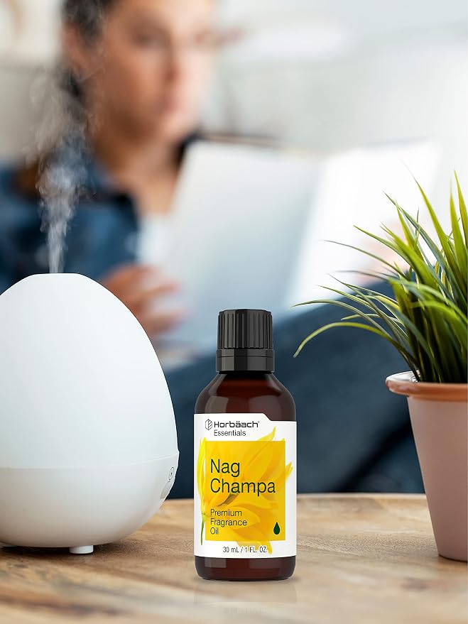 Horbäach Nag Champa Fragrance Oil | 1 fl oz (30ml) | Premium Grade | for Diffusers, Candle and Soap Making, DIY Projects & More