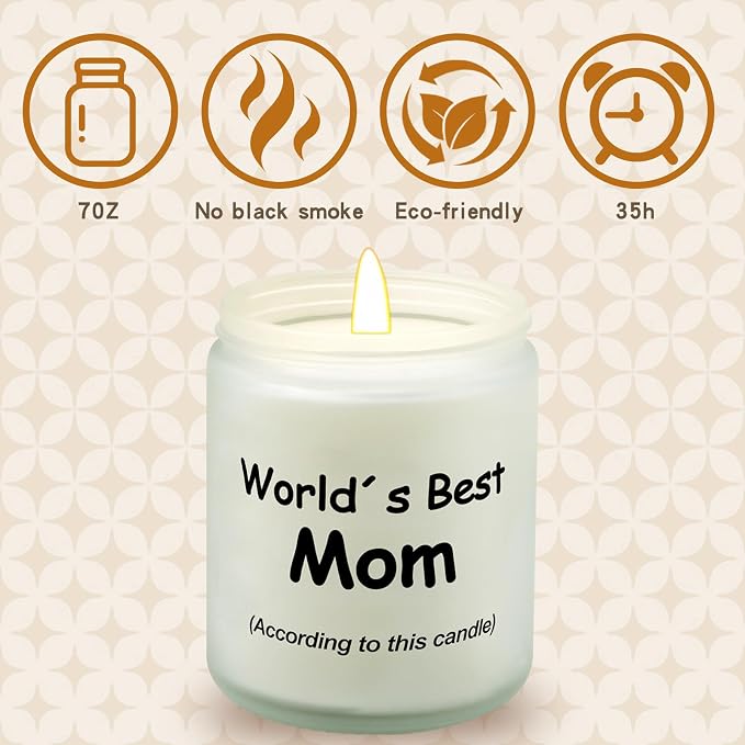 Lihome Mothers Day Gifts for Mom from Daughter Son, Funny Mother's Day, Fathers Day, Birthday, Thanksgiving, Christmas Gifts, Vanilla Coconut Candles