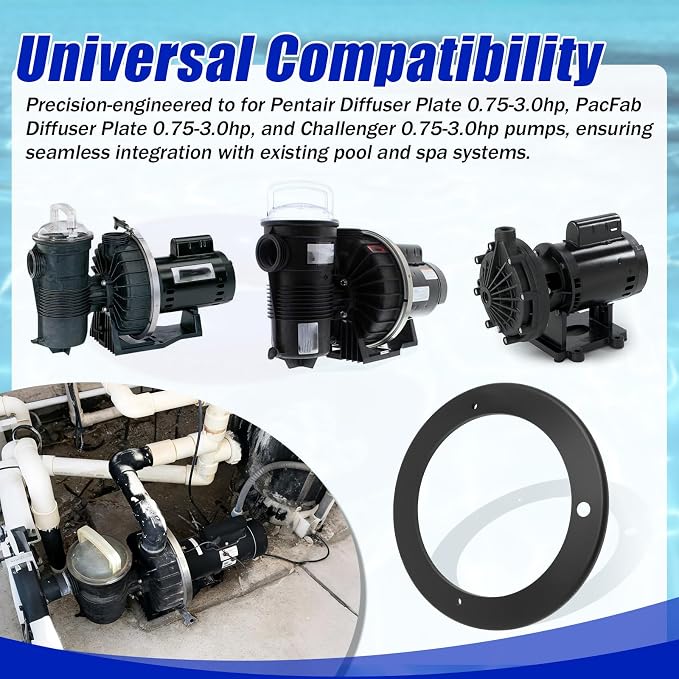 Diffuser Plate for 0.75-3.0hp Pumps Pentair PacFab Challenger – Universal Fit Replacement Part for Pool & Spa Systems