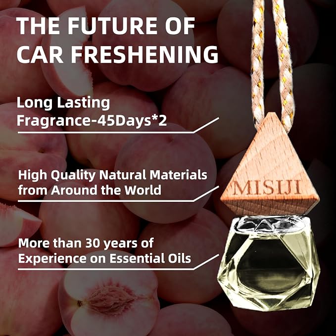 Hanging Car Air Freshener-PeachNebula,Long Lasting Fragrance Car Scents,Car Decorations