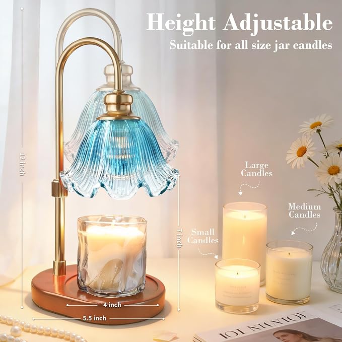 Candle Warmer Lamp with Timer, Christmas Decorations Indoor, Birthday Gifts for Women Mom, Warming Gifts for Office, Dorm, Apartment & New Home Decor