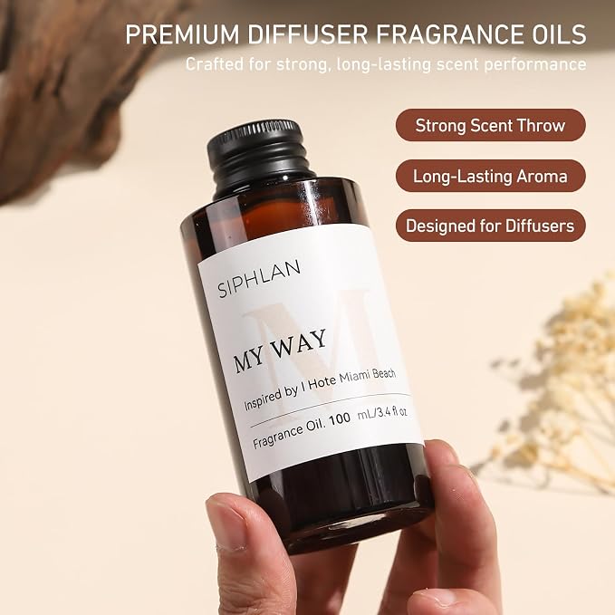My Way Hotel Collection Diffuser Oil – 100mL Luxury Aromatherapy Essential Oil for Diffusers & Waterless Diffusers – Premium Fragrance for Home & Office