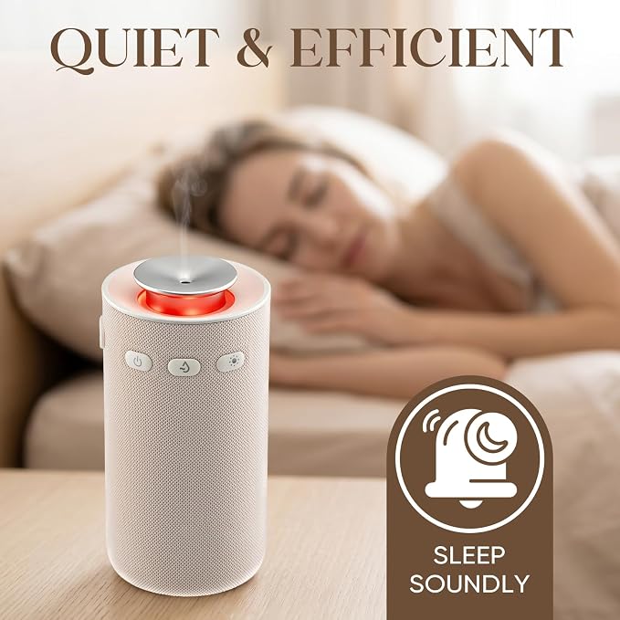 Stillstorm Waterless Diffuser for Essential Oil, Portable Aromatherapy Diffuser, Car Air Freshener with 8 Light Colors, Fabric Material Scent Air Machine for Home, Office, Essential Oils Excluded