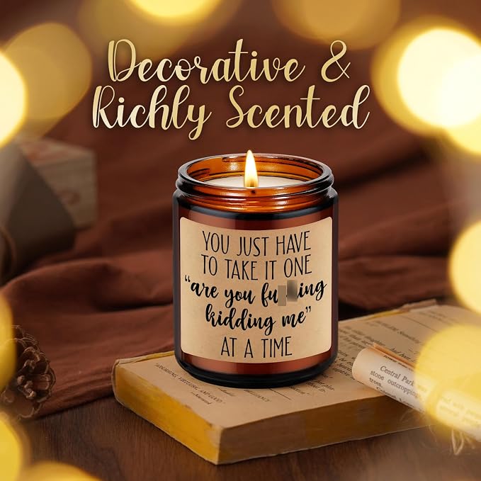 LEADO Candles, Boss Lady, Coworker Gifts for Women, Men - Cool Ideas, Funny Mothers Day Gifts for Coworkers, Best Friend, Mom, Employee - Sarcastic, Work, Birthday Ideas for Boss, Female, Male, Woman