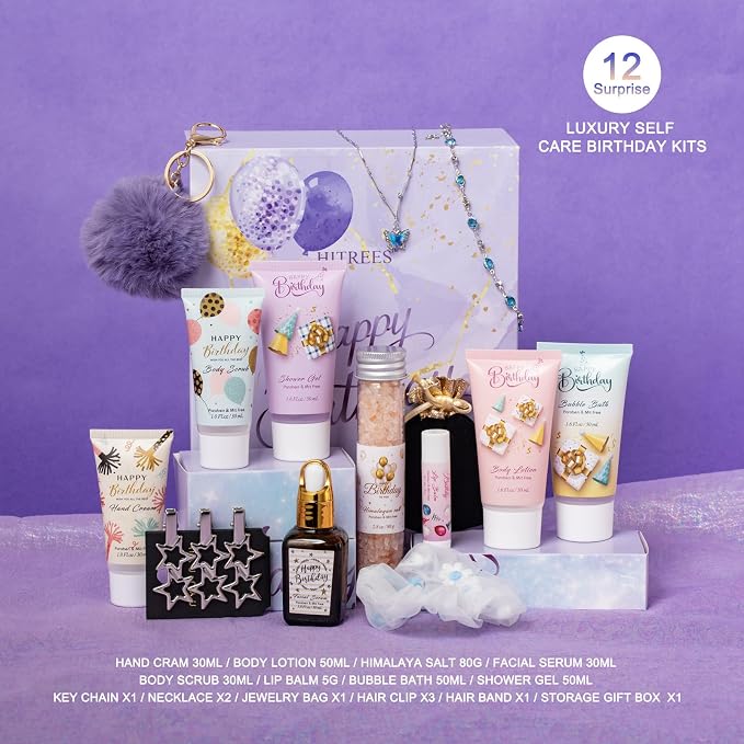 Advent Calendar Blind Birthday Gifts For Teens girls, Purple Gifts For Women, Lavender Spa Gift Set, Lavender Gifts Set for Birthday, Birthday Gifts Advent Calendar,Christmas Gift for Women
