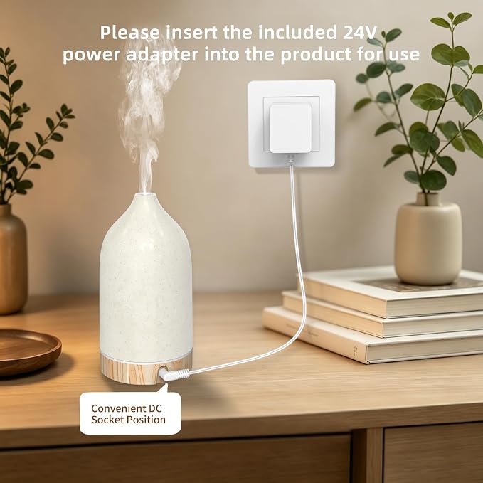 SPLITSKY 150ML Essential Oil Diffuser,Ultrasonic Aromatherapy Diffusers for Home with Remote Control,7 Color LED Lights,3 Timers,7 Hours Quiet,with 2 Mist Modes,Waterless Auto Off,for Bedroom, Home