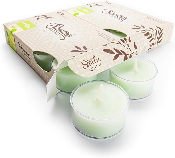 Cucumber Melon Premium Tealight Candles Multi Pack - 12 Green Highly Scented Tea Lights - Beautiful Candlelight - Made in the USA - Fresh & Clean Collection