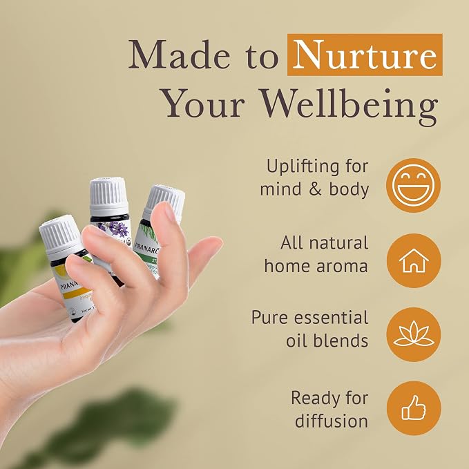 Pranarom - Uplift Diffusion Essential Oil Set (3-Pack of 5ml) - 100% Pure Natural Therapeutic Grade Essential Oil | USDA and ECOCERT Certified Organic