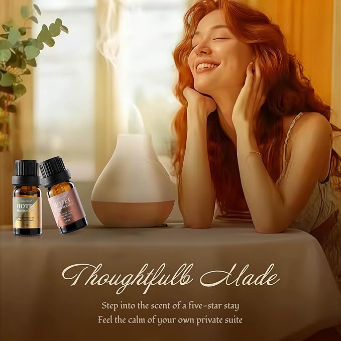 Hotel Diffuser Oil Gift Set - Inspired by 5-Star Hotel Scents - My Way,Ritz - C,Westin White Tea,Baccarat,Four Seasons,Hilton,Beachfront Villa,Paris Coast, Fragrance Oil Set