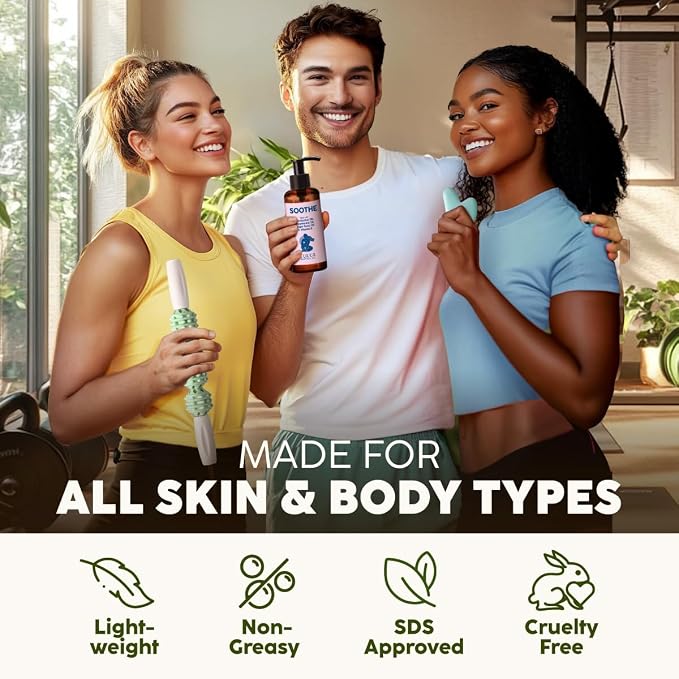 KUKKA Soothe Massage Oil for Muscle Relaxing - 6.76 fl oz - Instantly Comforts for Full Body Relaxation - Warming Sensation with Peppermint Eucalyptus - Infused with Vitamin E and Natural Extracts
