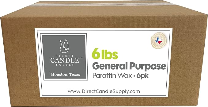 Direct Candle Supply 6lb Paraffin Wax, Parafin Wax, Paraffin Wax Candle Making Kit, Paraffin Wax Blocks, Making, Canning, Waterproofing, Metal Preservation, and a Variety of Other Applications