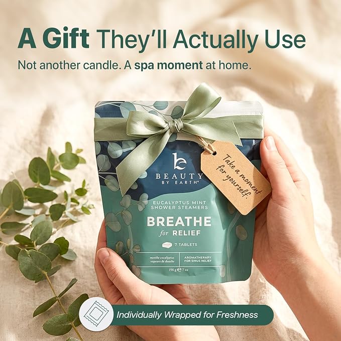 Shower Steamers Aromatherapy - USA Made with Natural Ingredients & Eucalyptus Essential Oil, Large Shower Bombs, Relaxation Spa Gifts for Women & Men, Unique Self Care Gifts
