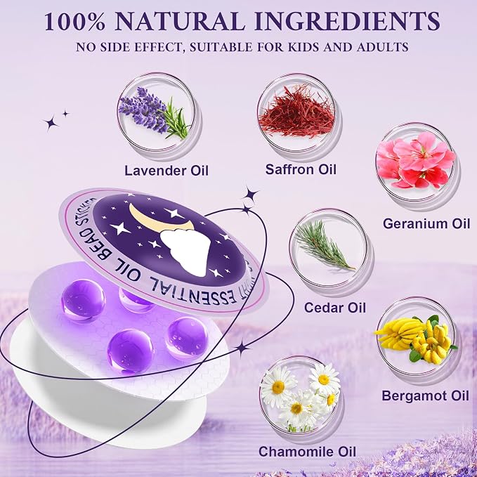 TEAWOO Kids Sleep Patches, Goodnight Sleep Oil Bead Sleeping Aid Patches (30 PCS, Serving Up to 120 Nights), Upgraded Sweet Dream Formula with 100% Natural Plant Ingredients
