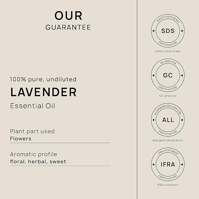 VINEVIDA Lavender 40/42 Undiluted Essential Oil 32 oz - Pure, Natural, and Raw Ingredients