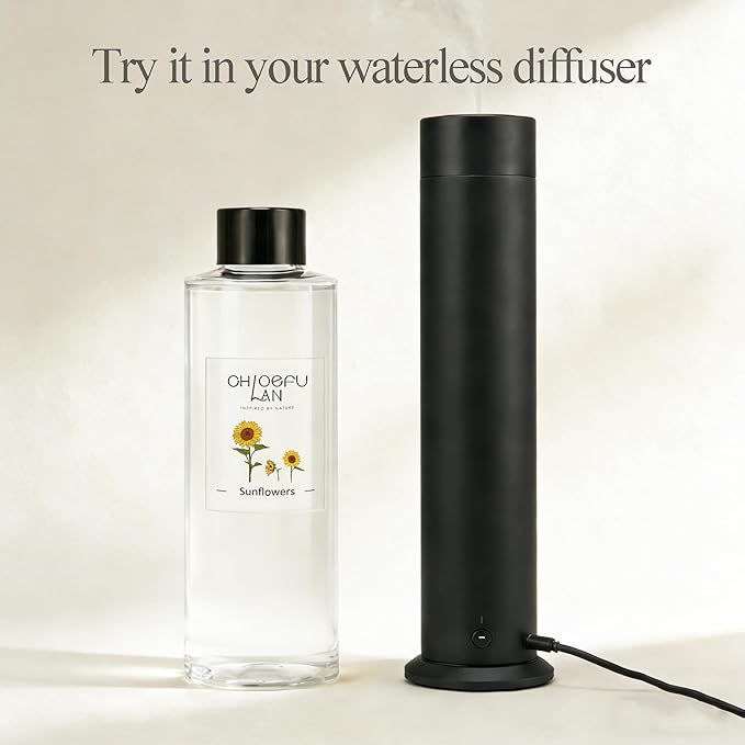 Sunflowers Scented Oil Diffuser Refill 200ml/6.76 fl oz Air Freshener with Natural Essential Oils，Floral Fruity Scent, Daisy-Inspired Long-Lasting Diffuser Oil, Home & Bathroom Decor