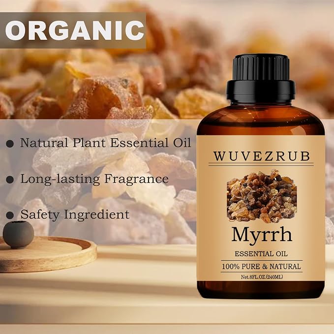 Myrrh Essential Oil - 240ML Pure and Natural for Aromatherapy Diffuser - 8 Fl Oz
