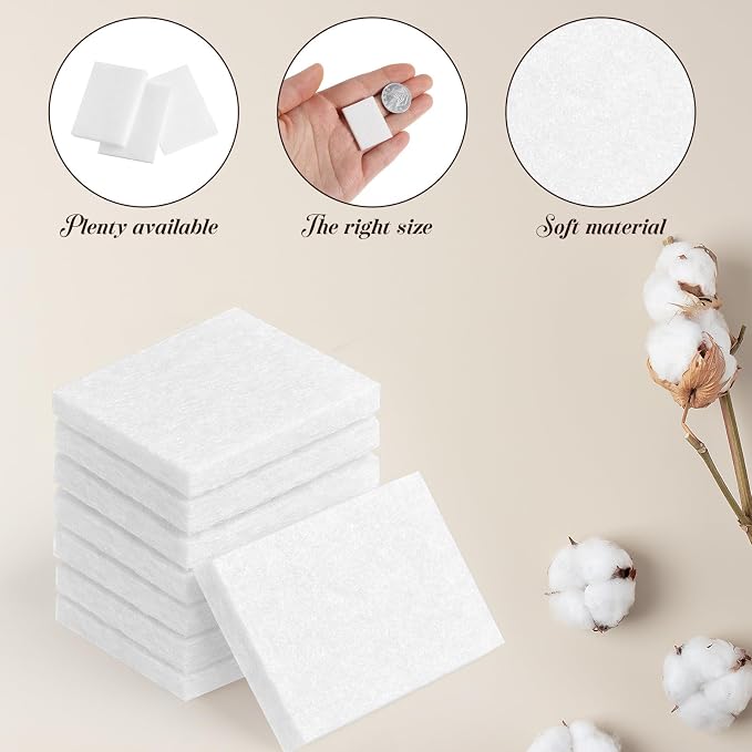 50 Pcs Unscented Aroma Pads, White Aromatherapy Perfume Diffusers | 1.2 x 0.9 in Humidifier Aromas Pad Replacement, Air Filter Scent Pad, Aroma Oil Refill Pads, Essential Oil Pads
