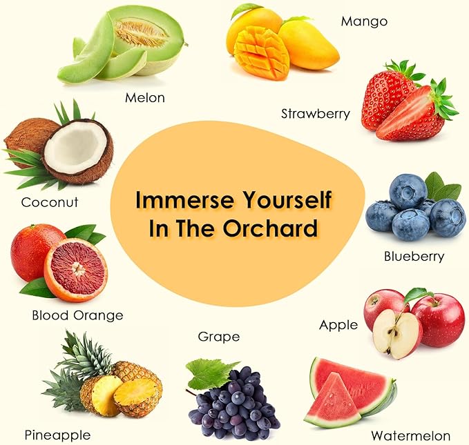 Fruity Fragrance Oil for Candle & Soap Making, INWICOPH Premium Essential Oils 5ml x 10 - Blueberry, Strawberry, Mango, Blood Orange, Essential Oil Diffusers for Home