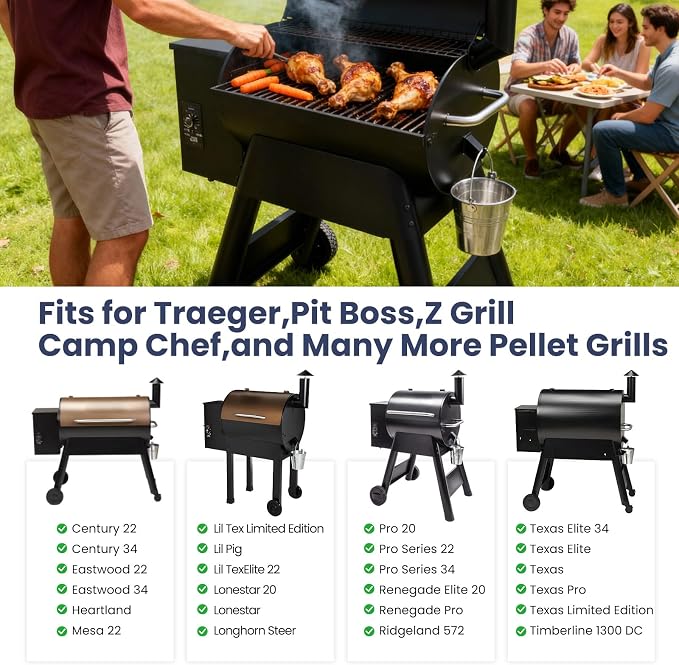 BCA012 Heat Baffle Diffuser Replacement Parts for Traeger Pro 22 Series, Pro Series 34, Tex Elite, Century 22, Heat Diffuser for Z Grill, for Camp Chef Pellet Smoker, Heavy Duty Heat Baffle for Smoker