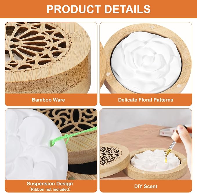 2 Pcs Essential Oil Diffuser Stone, Diffuser for Essential Oils Great for Decorating at Home, Office or Car, and Gift-Giving