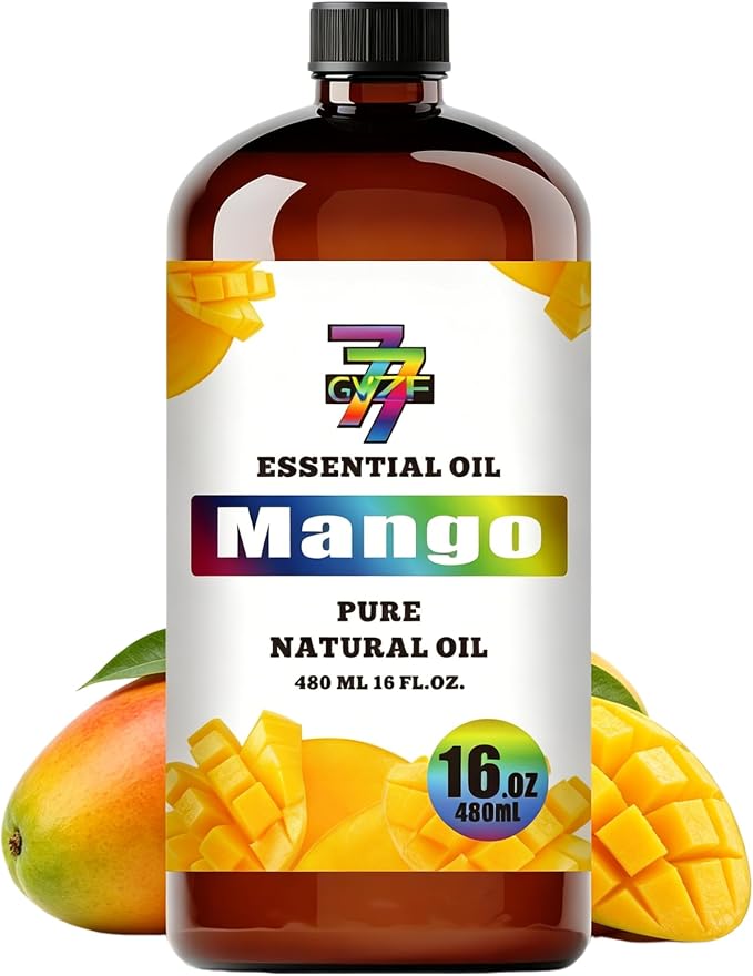 Mango Essential Oil, Mango Oils, for Diffuser, Humidifier, DIY Candles, Soap, Bath, Home, Office, Gift, Essential Oil, GV77ZF Mango Fragrance Oil - 16 fl oz (480 ml)