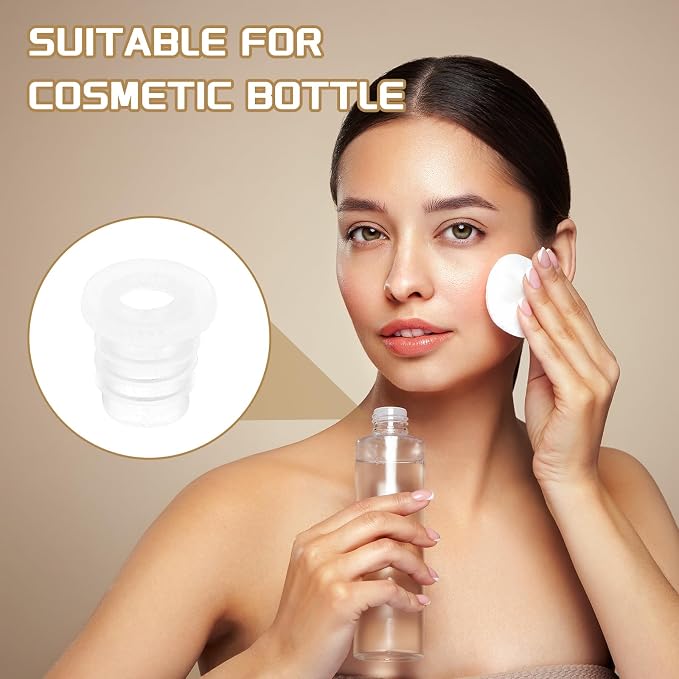 PATIKIL Bottle Adapter 0.28"/7mm Press in Plugs Clear 25Pcs, 0.17" Hole | for Oral Dispenser Liquid Oil Plastic Glass Bottles Stopper