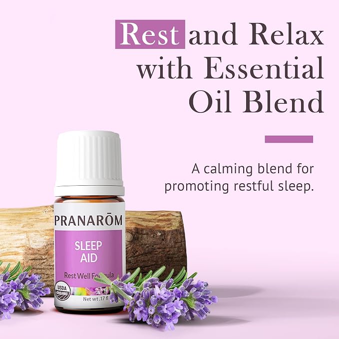 Pranarom - Sleep Aid Essential Oil Blend, Diffuser Oil for Sleep Support, Aromatherapy Oils, Oils for Diffuser for Home, Diffuser Oils with Lavender, Clary Sage, and Spikenard, 2 Pack of 5mL