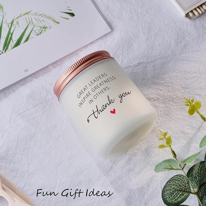 Funny Gift for Boss – Boss's Day, Office, Birthday, Promotion, Thank You, Retirement, Christmas Candle Gift for Boss Women & Men – Unique Desk Decor