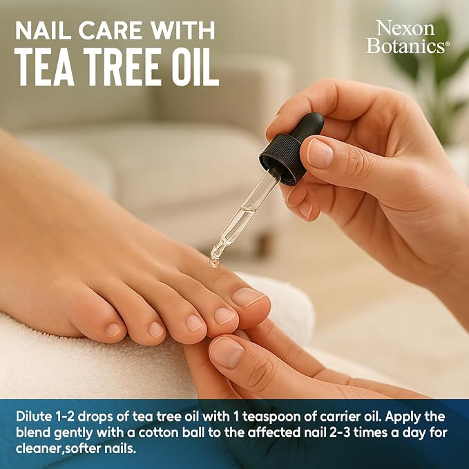 Organic Tea Tree Essential Oil 30 ml - Pure, Natural Oils for Aromatherapy, Diffusers, DIY, Candle and Soap Making Scent - Nexon Botanics