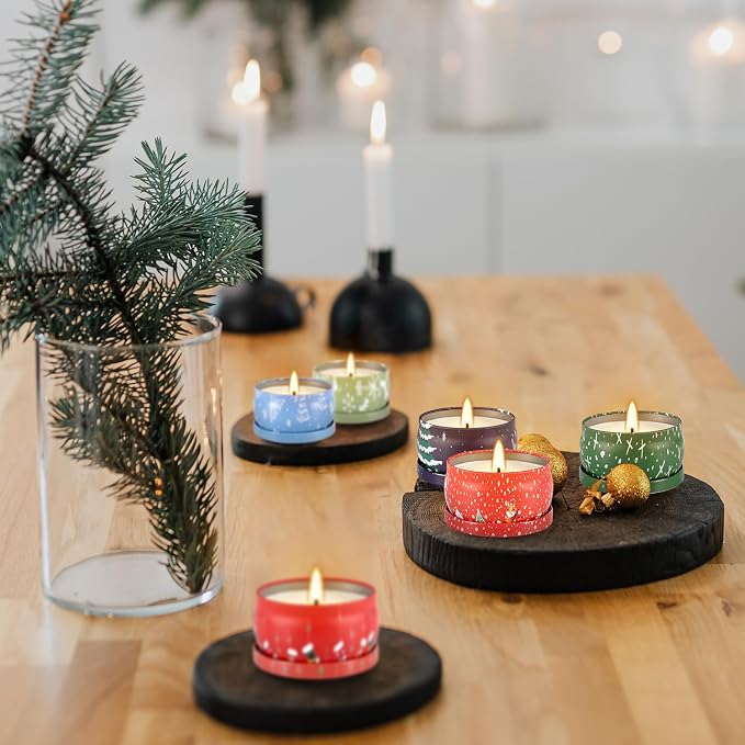 36 Packs Christmas Scented Candles Gift- Aromatherapy Candle-2.5oz Soy Wax-Long Lasting Burn time, Christmas Thanksgiving Gifts, Home Decor.