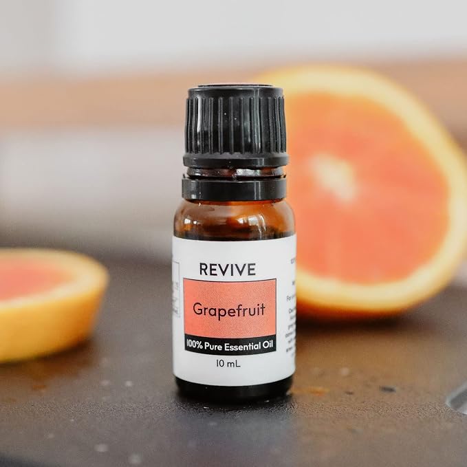 Grapefruit Essential Oil by REVIVEEO - 100% Pure Therapeutic Grade, for Diffuser, Humidifier, Massage, Aromatherapy, Skin & Hair Care