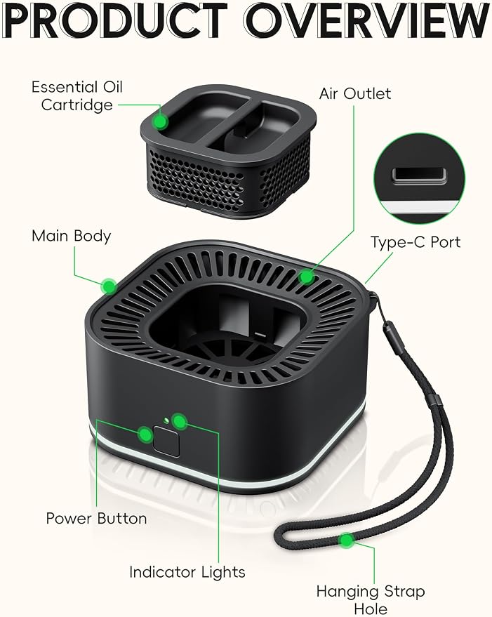 BuggyBands Outdoor Essential Oil Refill Cartridges – 4 Pack – Plant-Based Botanical Aroma Refills for Portable Diffuser Devices – DEET-Free – Natural Outdoor Fragrance for Patio & Camping